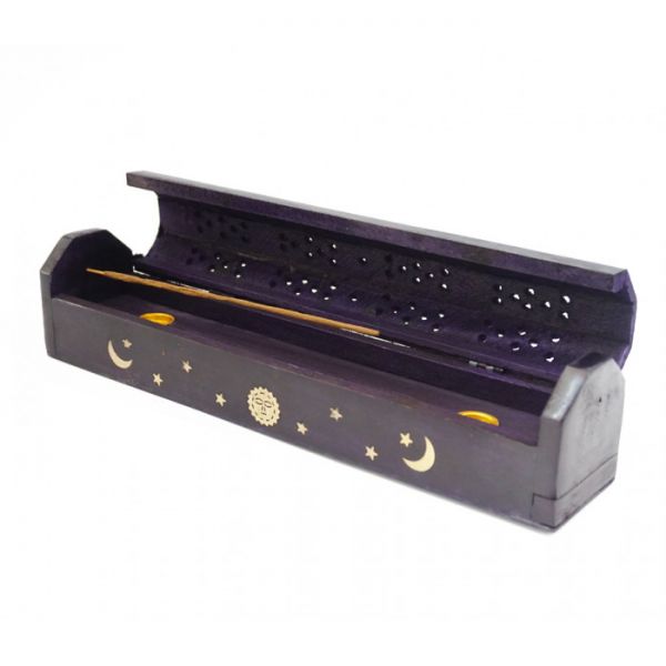 Підставка під аромапалички з дерева манго Шкатулка Чорна 