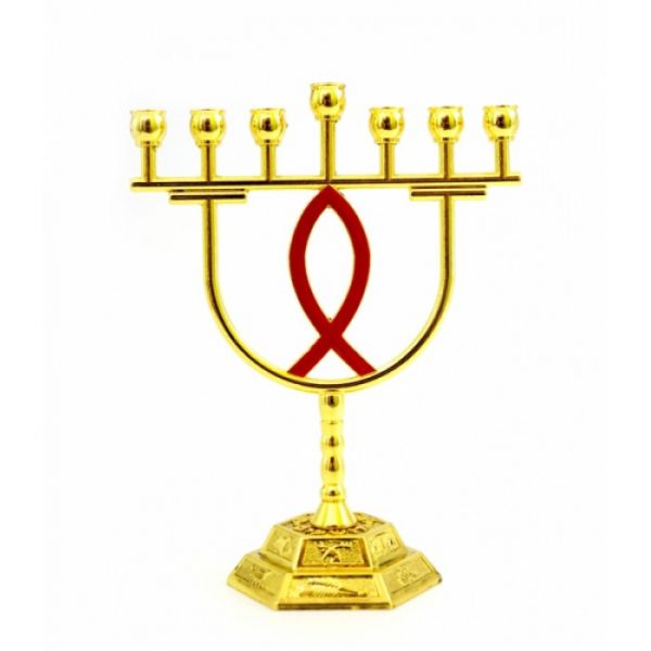 Свічник Менора латунний на 7 свічок №2