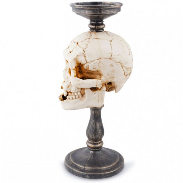 Свічник на 1 свічку "Череп" полістоун