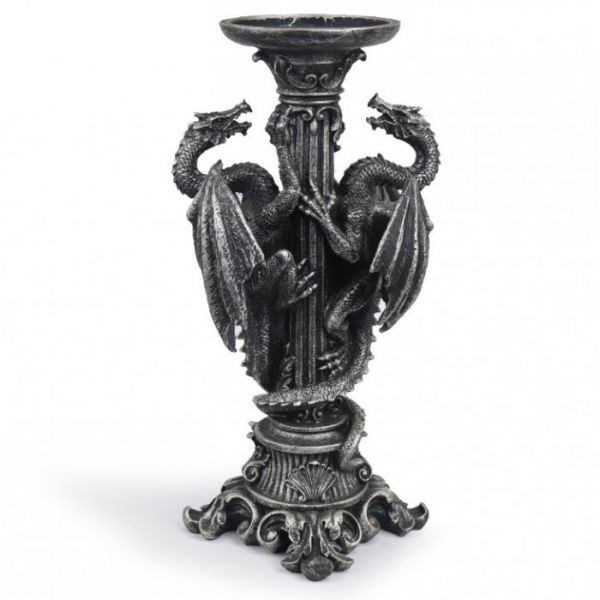 Свічник на 1 свічку "Два дракони" полістоун