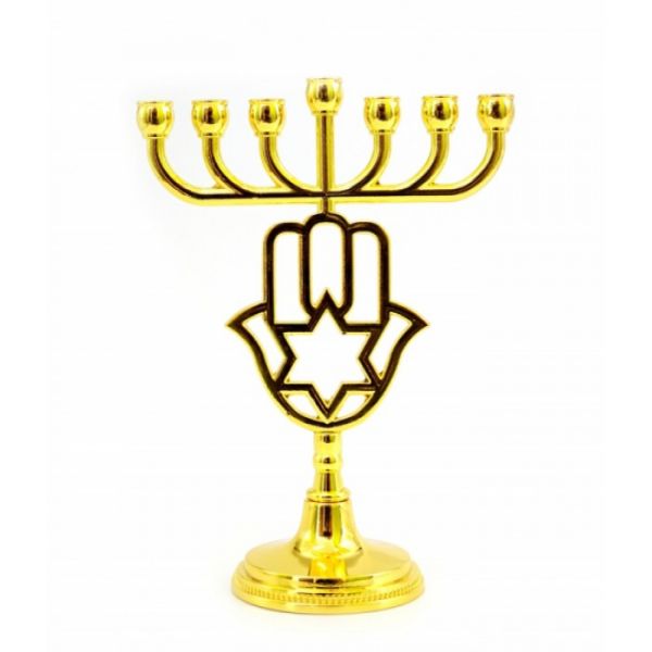 Свічник Менора Хамса латунний на 7 свічок
