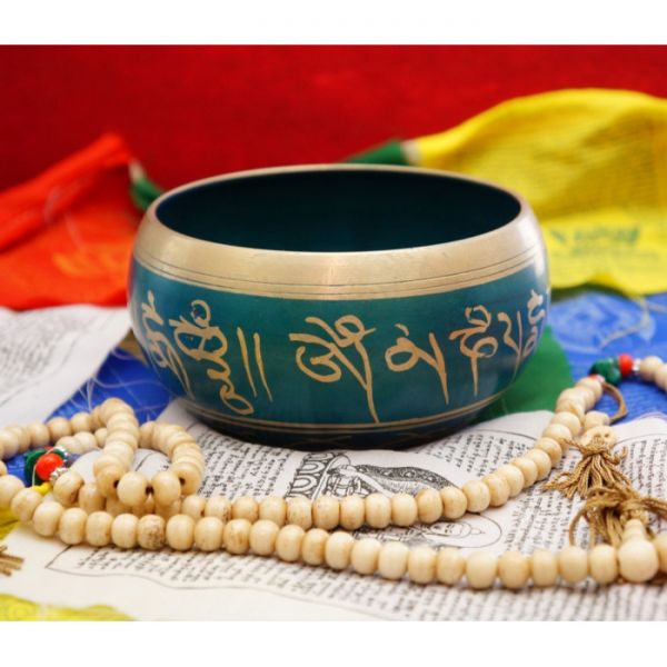 Співаюча  чаша синя лита 10.5 см Непал