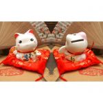 Счастливый кот фаянс №3