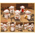 Счастливый кот набор 5 штук фаянс