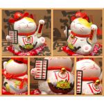 Счастливый кот "Счёты" фаянс