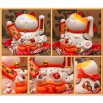 Счастливый кот "Свиток" фаянс