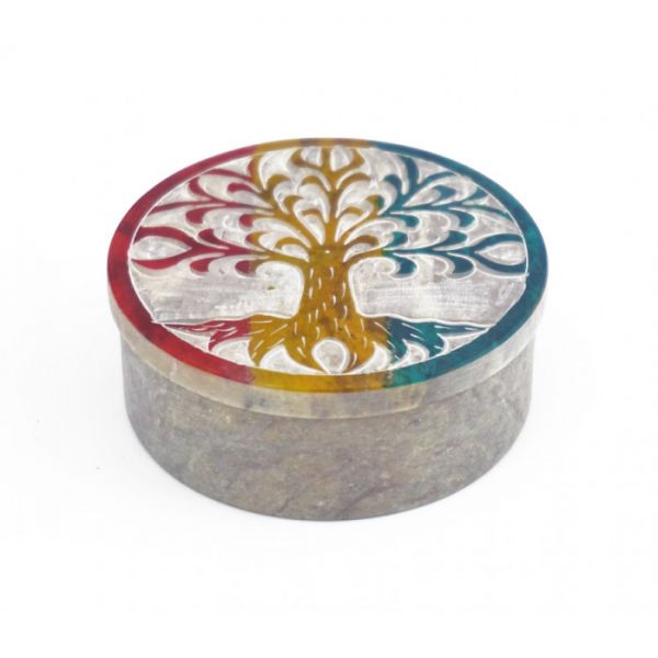 Шкатулка кам'яна кругла "Древо життя"