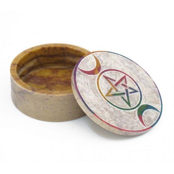 Шкатулка кам'яна кругла "Триєдина"