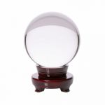 Шар "кришталевий" настільний на дерев'яній підставці 15 см