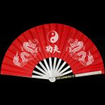 Веер для традиционного и спортивного ушу Красный