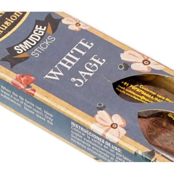 Аромапалички натуральні масальні BIG BELL Smudge White Sage 25 грам Біла шавлія