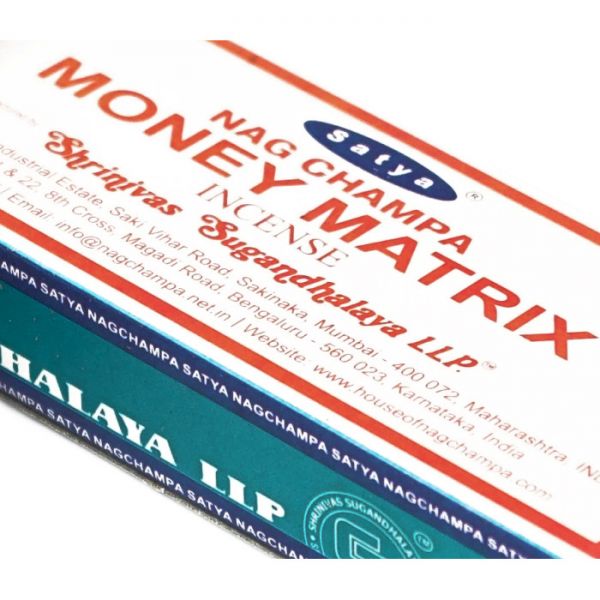 Аромапалички пилкові натуральні Грошова матриця Satya Money Matrix 15 гр