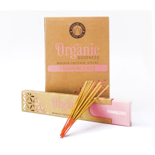 Аромапалички пилкові натуральні  Ладан ORGANIC GOODNESS MASALA FRANKINCENSE 15 гр