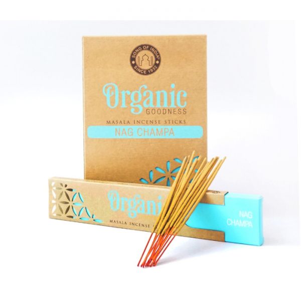 Аромапалочки пыльцевые натуральные Наг Чампа ORGANIC GOODNESS MASALA NAG CHAMPA 15 гр