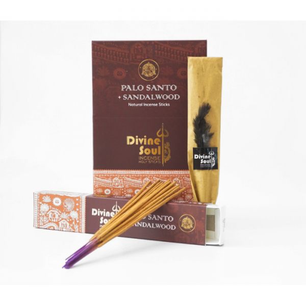 Аромапалочки пыльцевые натуральные Пало Санто и Сандал DIVINE SOUL PALO SANTO SANDALWOOD