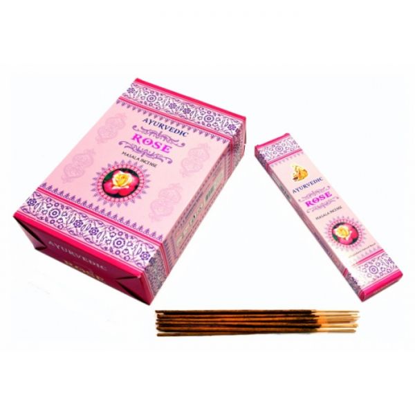 Аромапалочки пыльцевые натуральные Роза Ayurvedic Rose (плоская пачка)