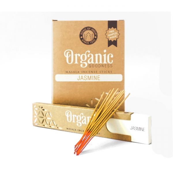 Аромапалички пилкові натуральні  Жасмин ORGANIC GOODNESS MASALA JASMINE 15 гр
