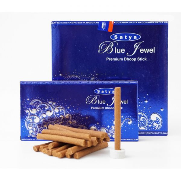 Ароматические палочки Синяя Драгоценность SATYA BLUE JEWEL DHOOP (безосновные)