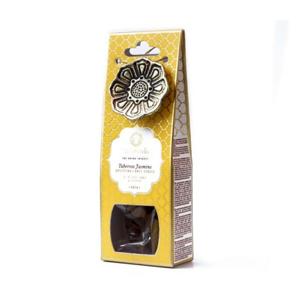 Аюрведичні конуси з підставкою  Тубероза Жасмін Вата