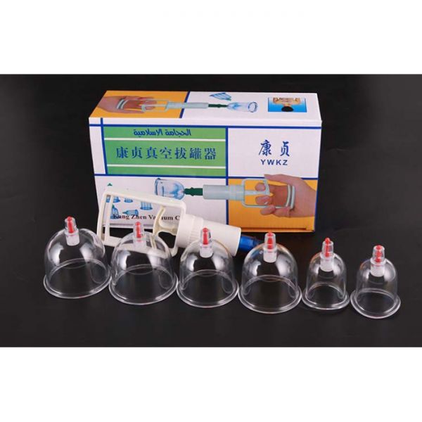 Набор массажных банок 6 штук  с вакуумным пистолетом