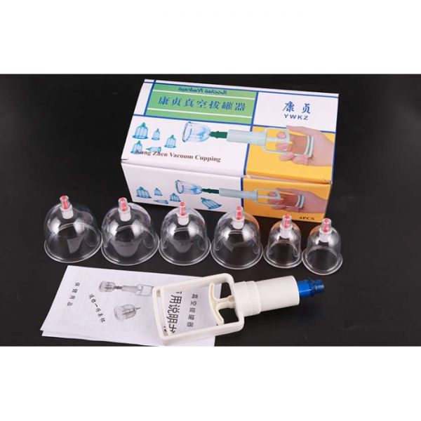 Набор массажных банок 6 штук  с вакуумным пистолетом