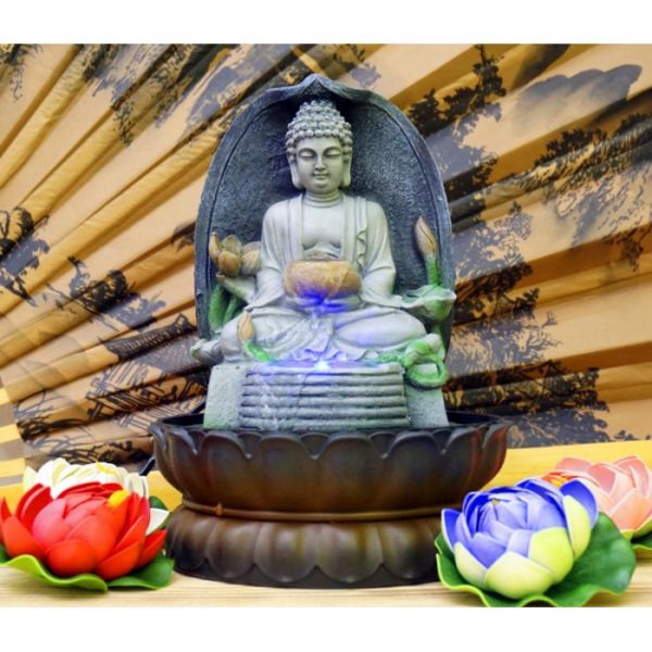 Водоспад настільний з полістоуну Будда №6
